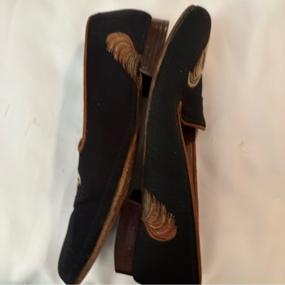 Talbots Black Rooster Embroidered Flats - Picture 6 of 11